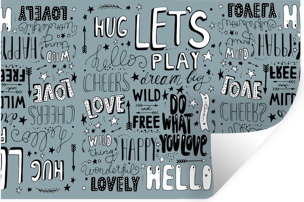 MuchoWow Wandtattoo Wandsticker Wandaufkleber Zitate - Worte - Kinder - Sprichwörter - Baby - Jungen - Mädchen 60x40 cm Selbstklebend und Repos...