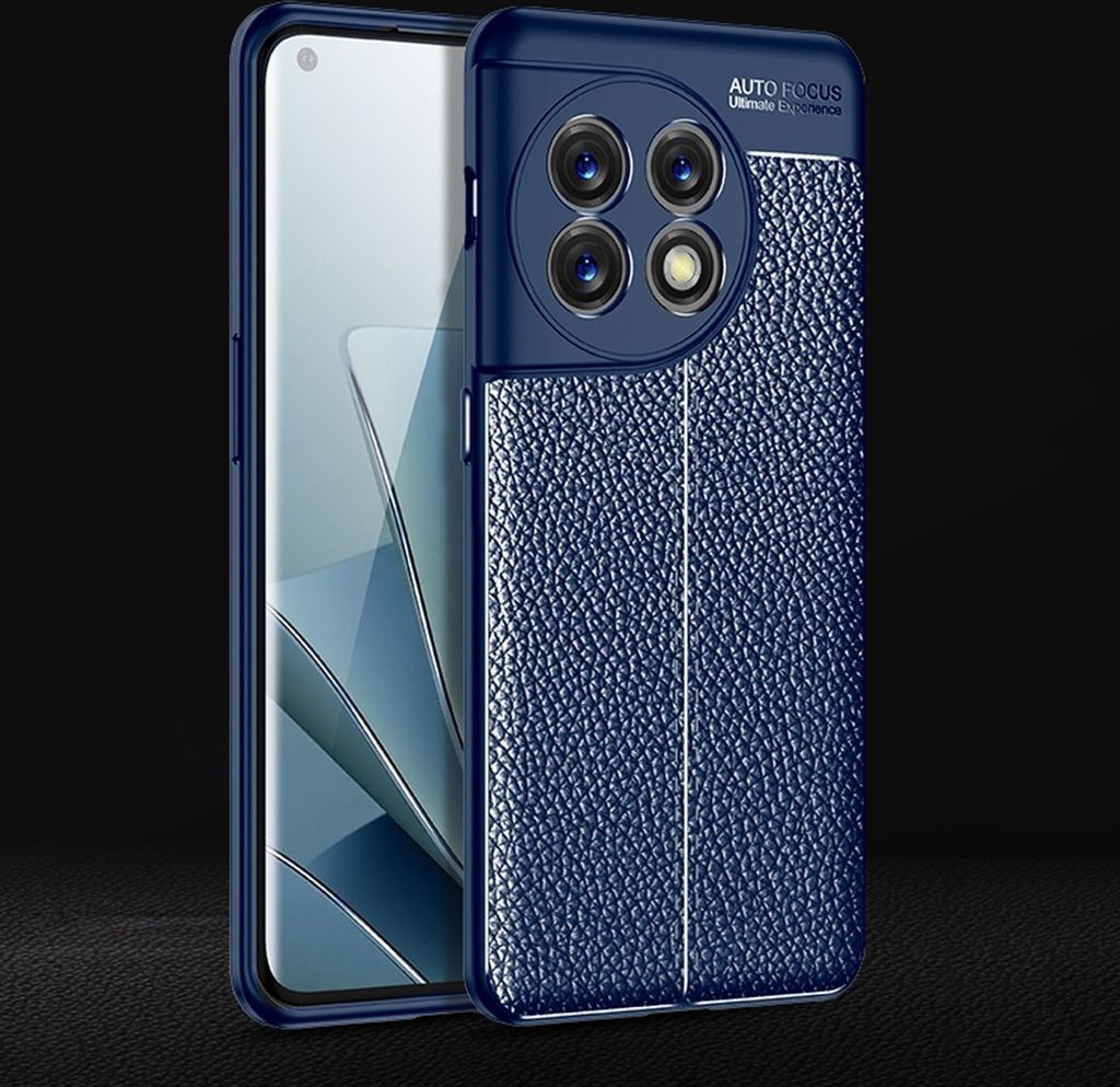 Mobigear Luxury OnePlus 11 Hülle Flexibles TPU Backcover - Blau