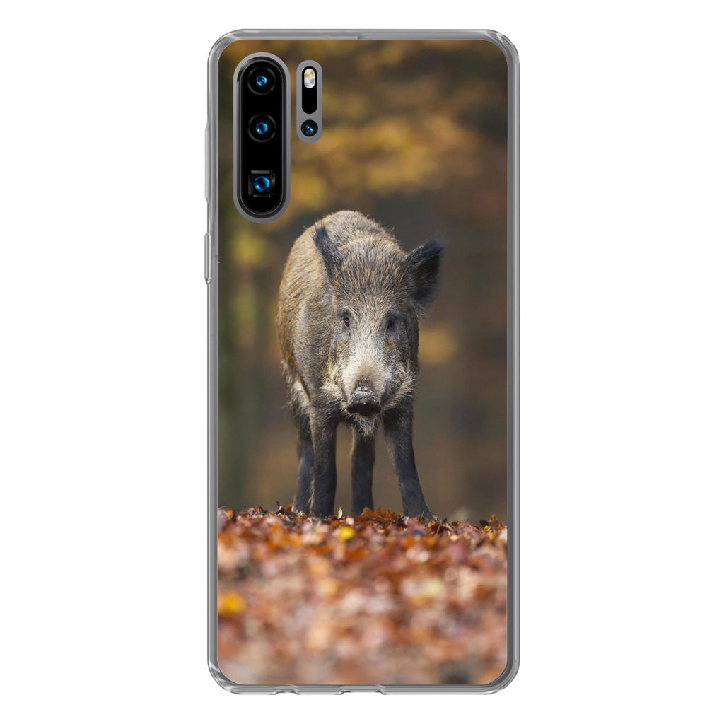 MuchoWow Handyhülle Schutzhülle Hülle für Huawei P30 Pro Wildtier - Wald - Herbst Silikon Softcase Handy Hülle - Schutzdeckel