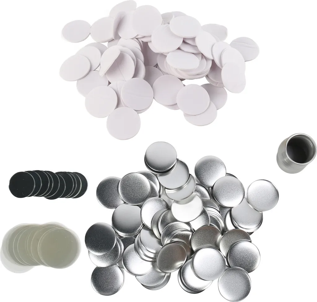 Composants de Badges Miroirs Inoxydables 58 mm - Lot de 100 Pièces Robustes