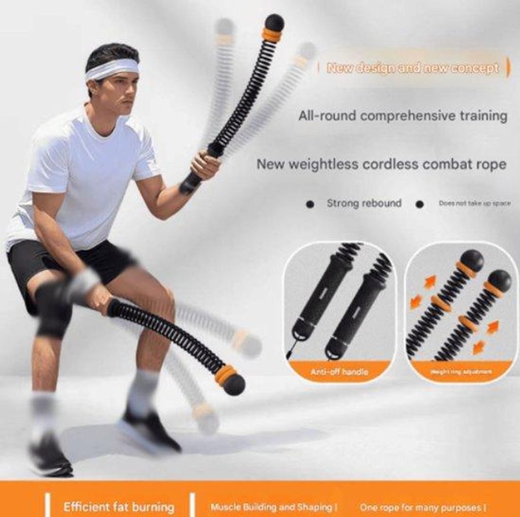 Draadloos springtouw, 43 cm, für Innen- und Außentraining, für Armkräftigung und Muskelaufbau