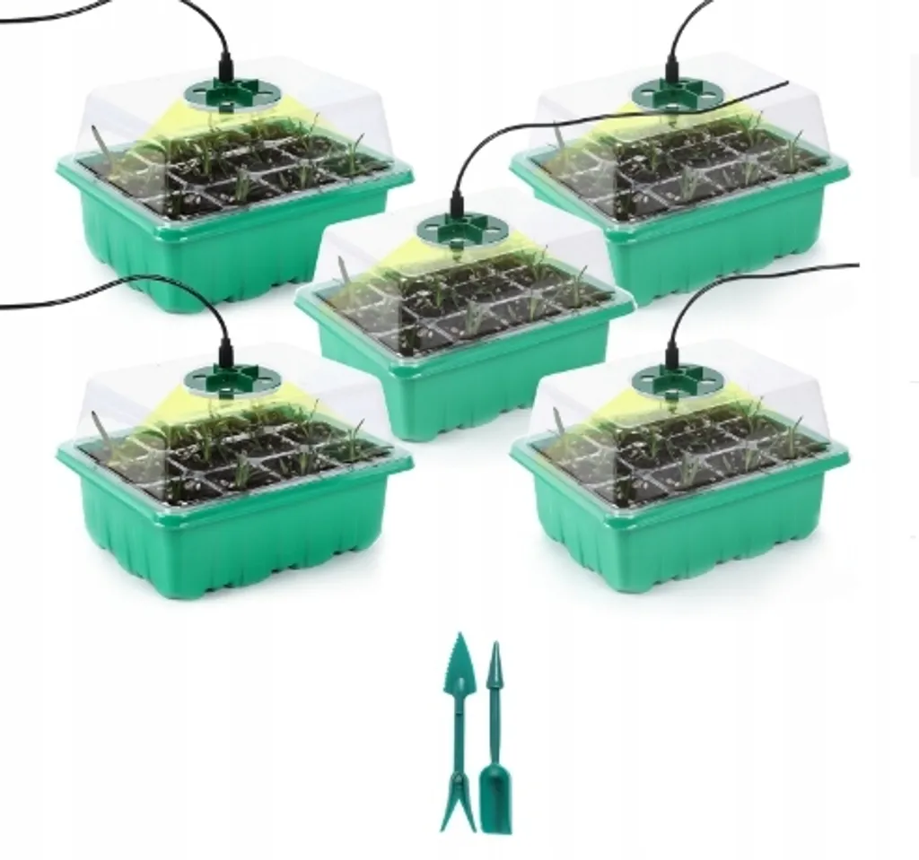 Mini Serra LED 5x Luci USB: Mini Glassroom con Ventilazione Regolabile