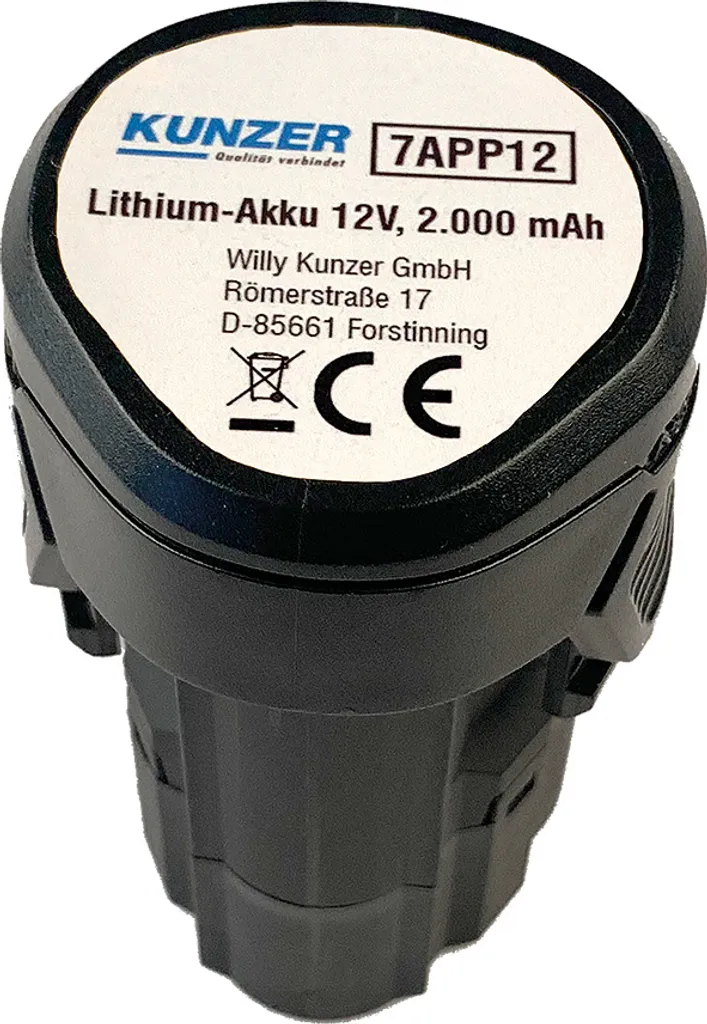 Batterie Lithium 12V Kunzer Fiable pour Outils 7AFS02 et 7ABS38 en Panne
