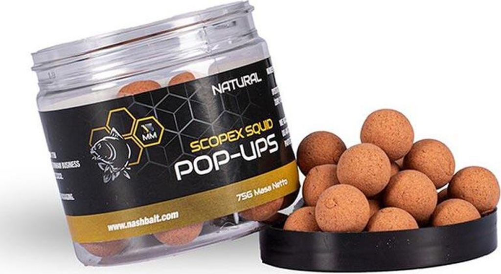 Nash Scopex Squid Pop Ups 15mm 75g Natural
