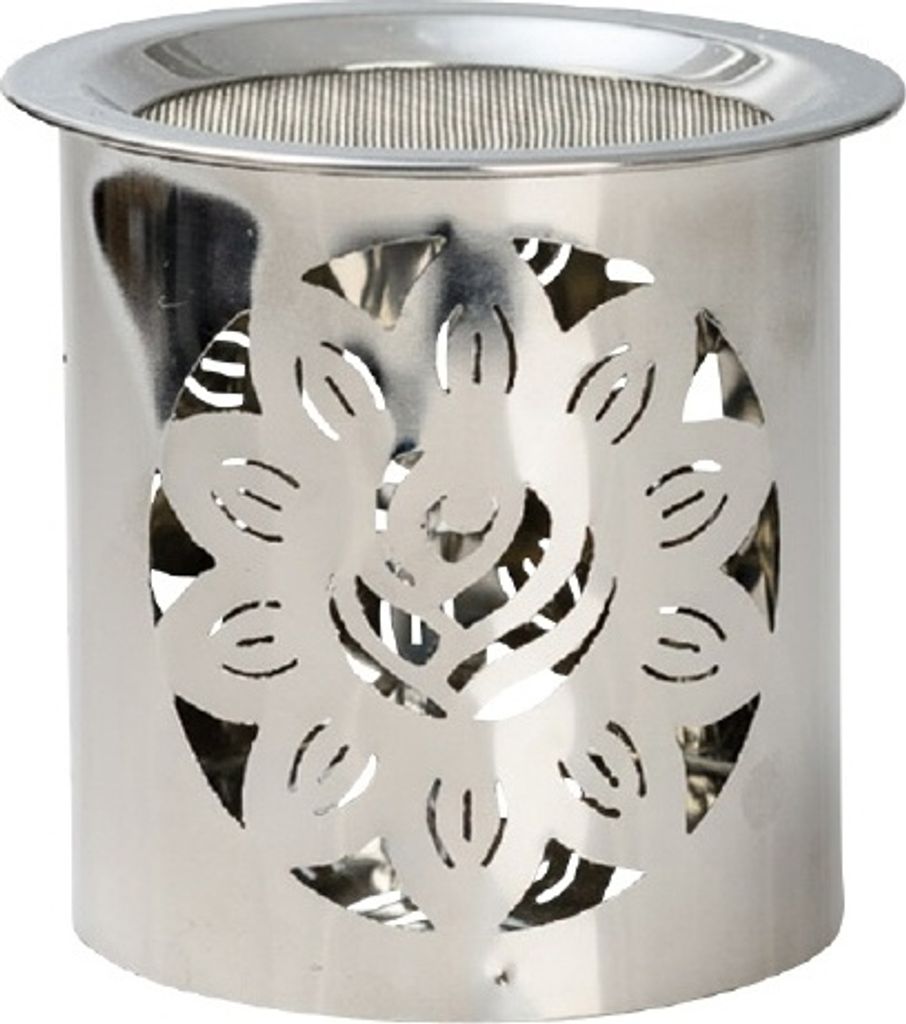 Räucherstövchen Rose Edelstahl Höhe 8 cm