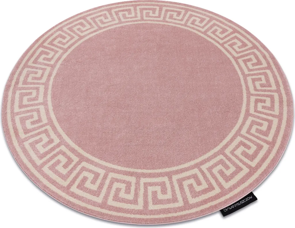 Tapis Rose Facile à Nettoyer 140 cm - Tapis Rond HAMPTON Anti-Taches