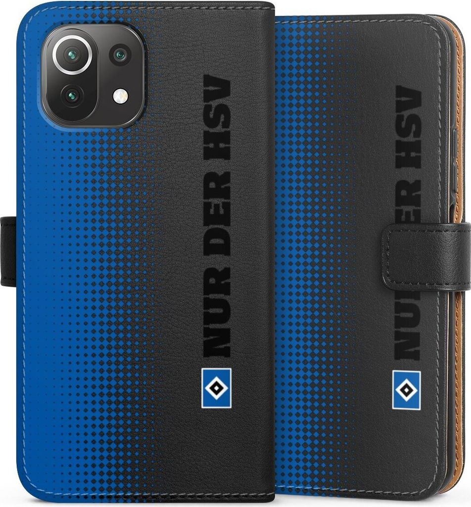 DeinDesign Klapphülle für Xiaomi Mi 11 Lite 5G Handytasche Lederhülle Tasche HSV Logo transparent