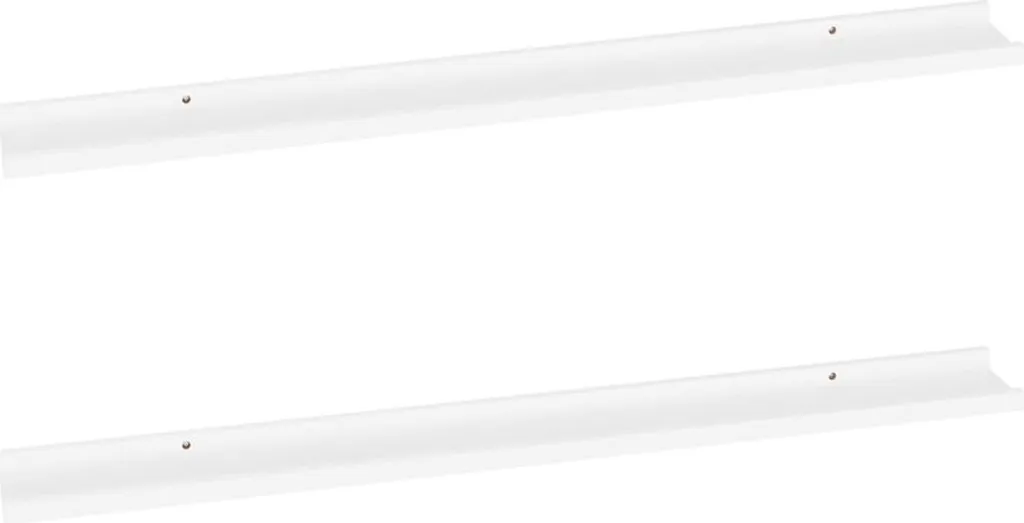 Mensole Parete Bianche 100cm Design Sottile | Set 2 Pezzi MDF