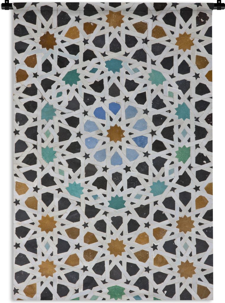 MuchoWow Wandteppich Wandbehang Ein marokkanisches Mosaikdetail 120x180 cm Tapisserie Dekoration Wandtuch - Schlafzimmer - Dekorationen für das ...