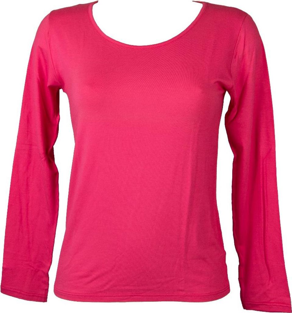T-Shirt T-Shirt mit Rundhalsausschnitt Damen warme lange Ärmel Viskose RAGNO Artikel 076629, 4-QUARTA (EU M - F 3 - USA S - GB 34), Viscosa 94%,El...