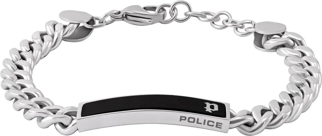 Bracelet Homme en Acier Inoxydable Noir - Bijou Police PEAGB0010402