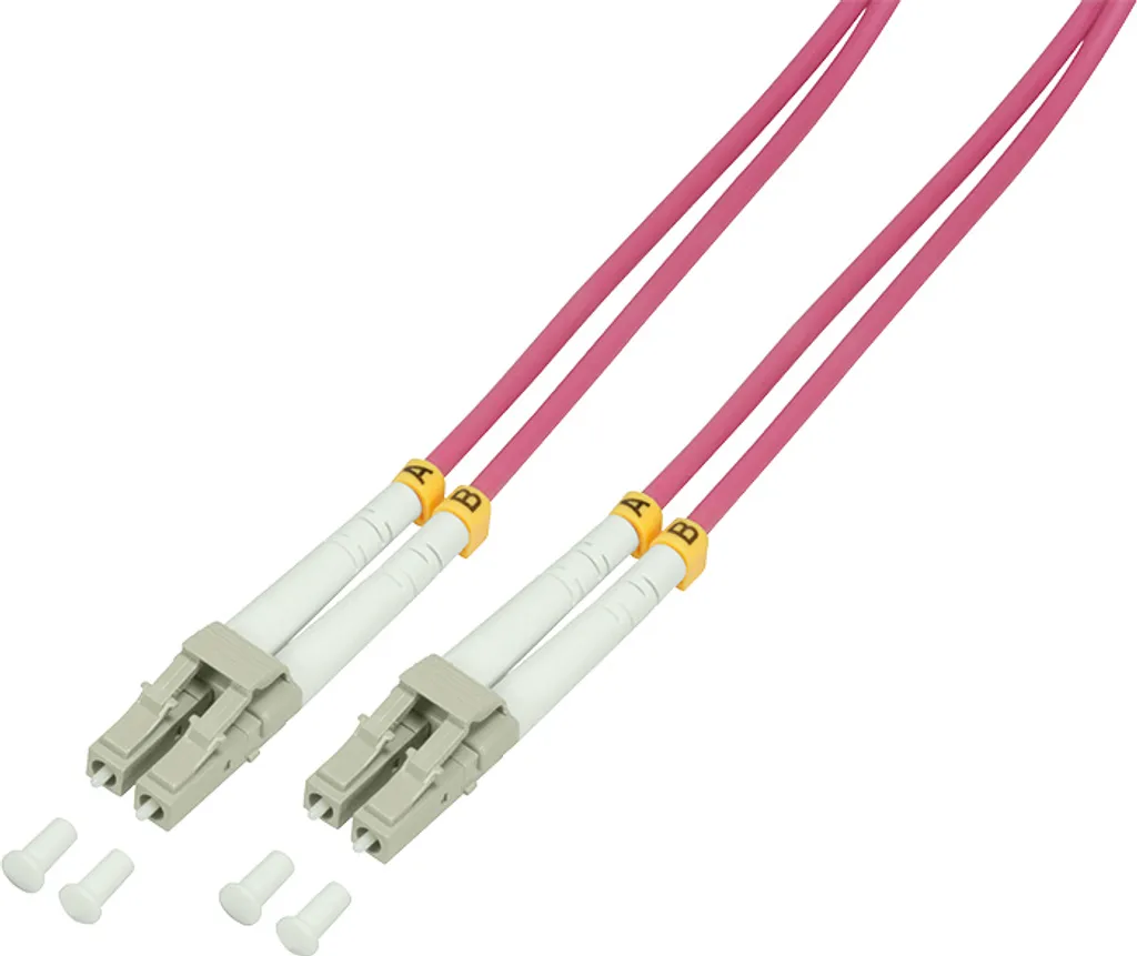 Cavo Fibra Ottica Logilink OM4 50m LC-LC Pink | Alta Velocità 40G