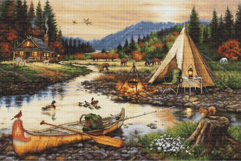 Broderie Point de Croix Compté Golden Bach Luca-S Grand Format 51x34