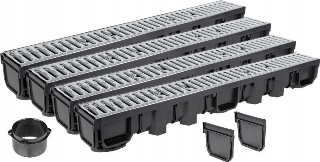 LINEÁRNÍ ODVOD H105 ZINKOVÝ ROŠT do 1,5 tuny A15 SET 4m Obrázek produktu 