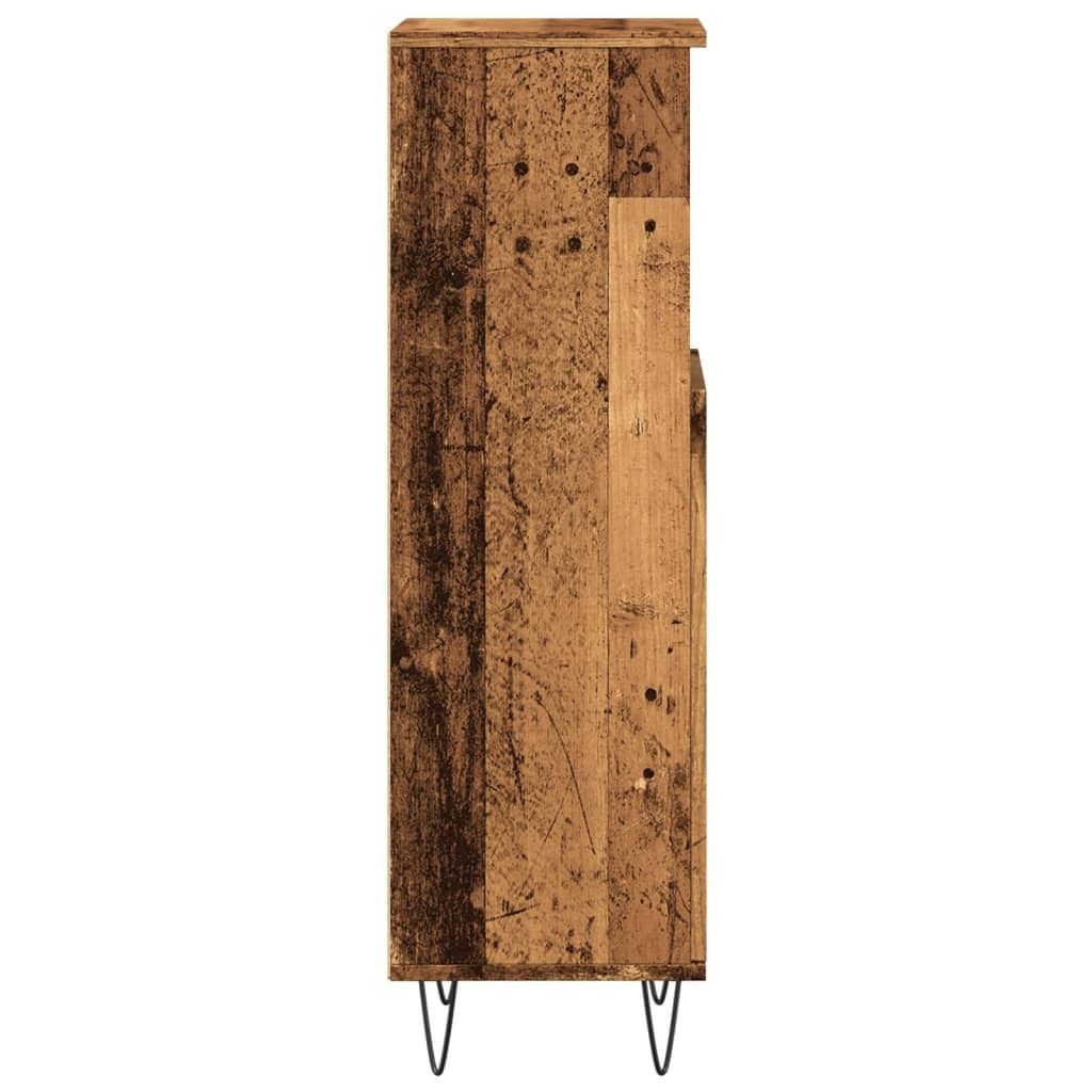 "2026 Aktion"Badschrank - CLORIS - Badezimmerschrank - schlichte Design - Altholz-Optik 30x30x100 cm Holzwerkstoff - DEMöbel2420674