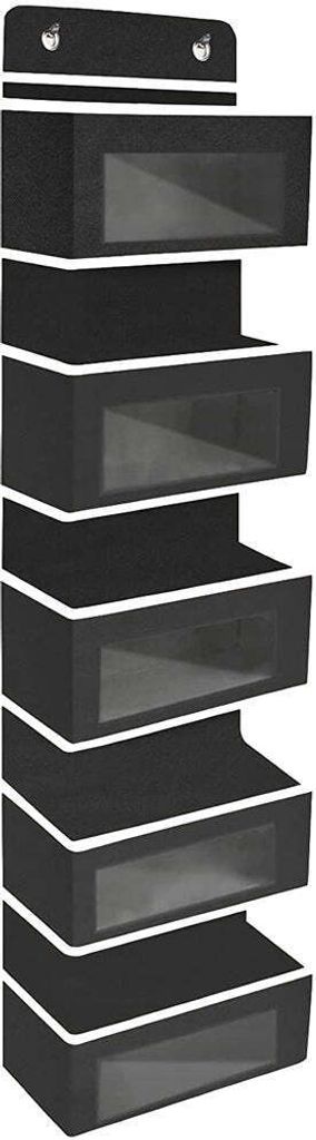 Türorganizer – 5 geräumige Fächer – Markenqualität – 120 cm x 33 cm – Schwarz – praktischer Stauraum für jeden Raum