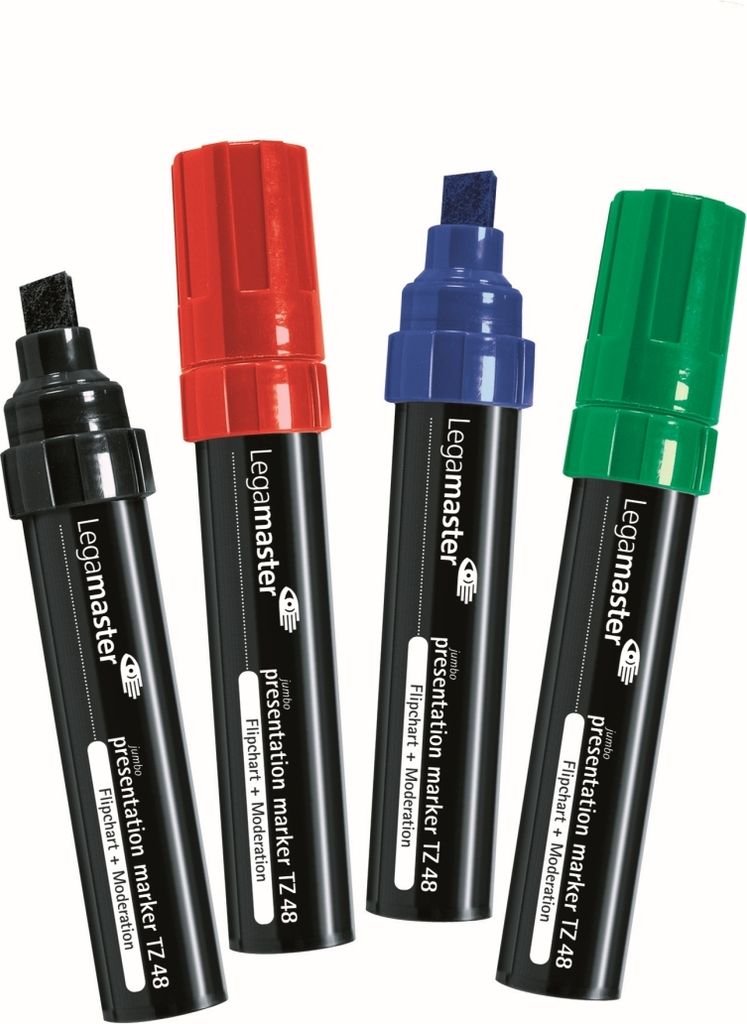 Legamaster TZ 48 Präsentationsmarker Jumbo sortiert 4St Produktbild 