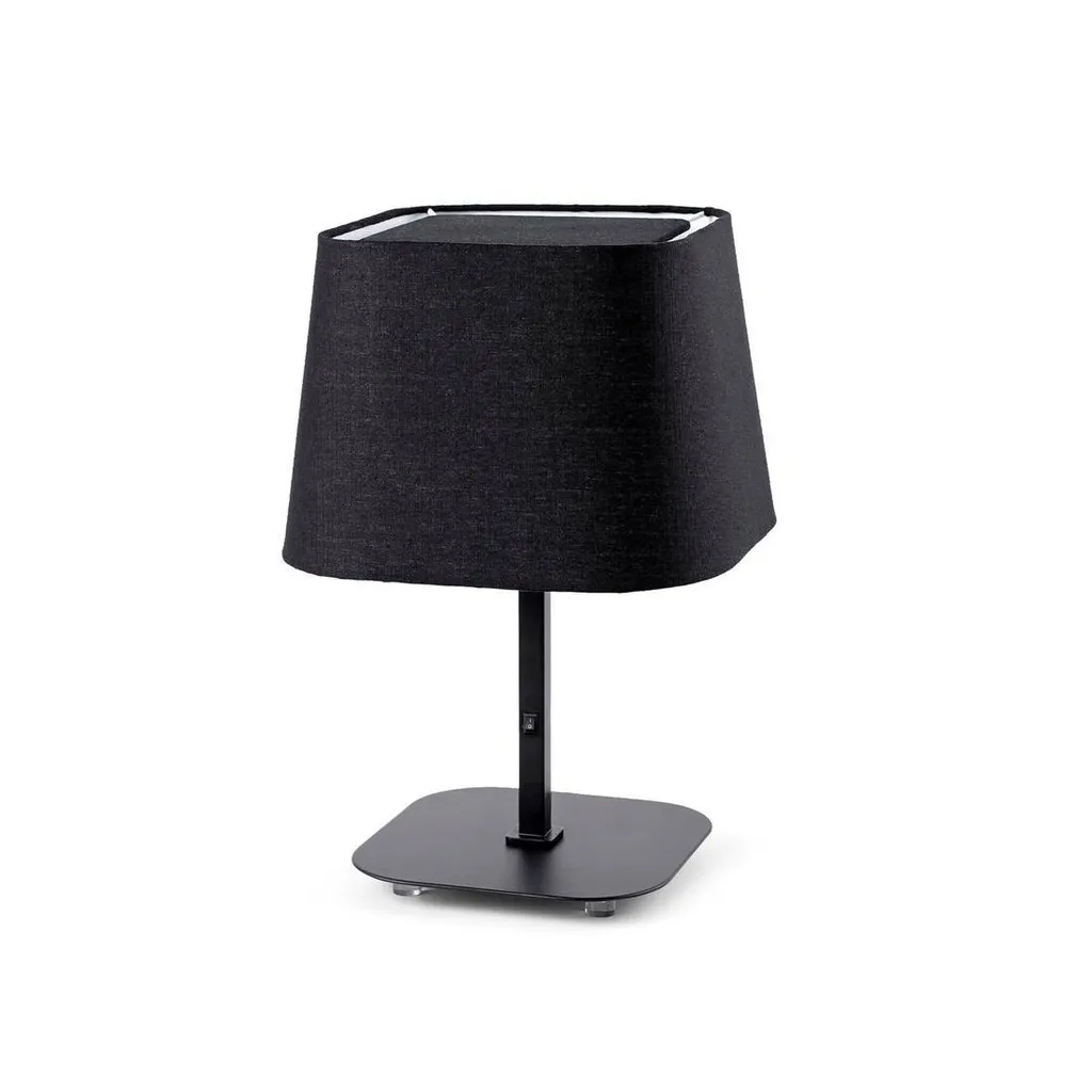 Lampe de Table Douce 1 avec Finition Noir Clair et Verre Teinté - 4