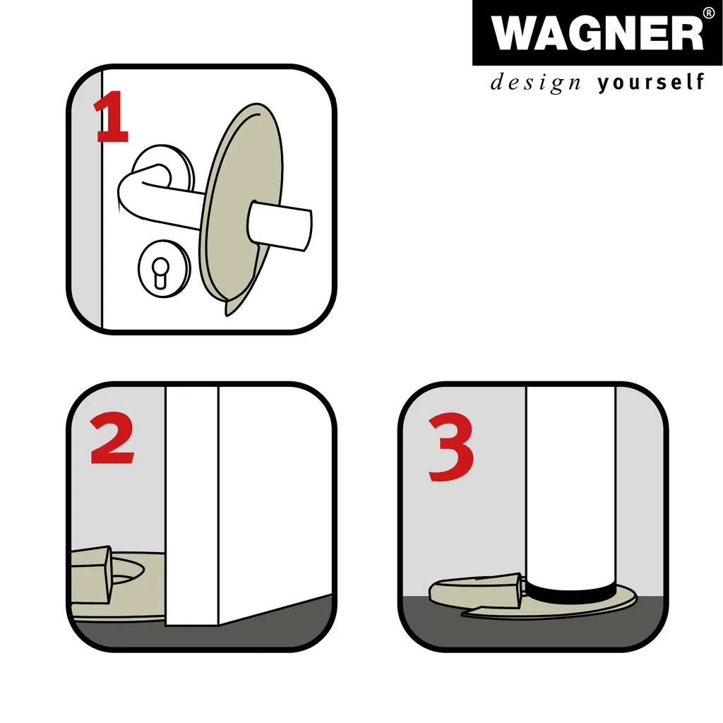 Arrêt de porte au sol WAGNER EH 6981 design yourself blanc et robuste