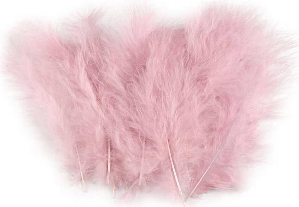 Piume decorative Piume di struzzo rosa antico 9-16 cm Immagine del prodotto 