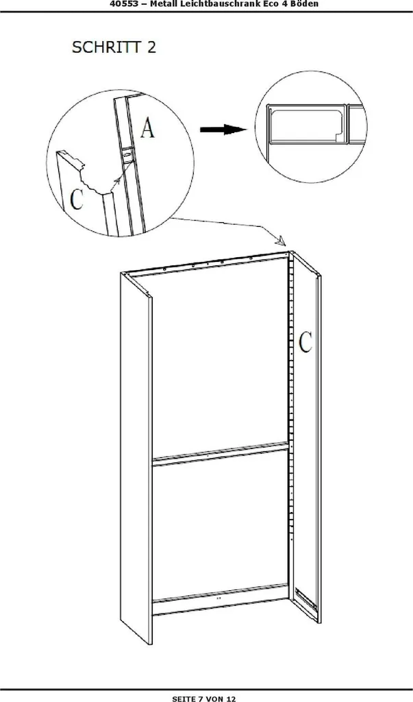Armoire métallique Eco 180x81x39 cm avec 4 étagères modulables - 20