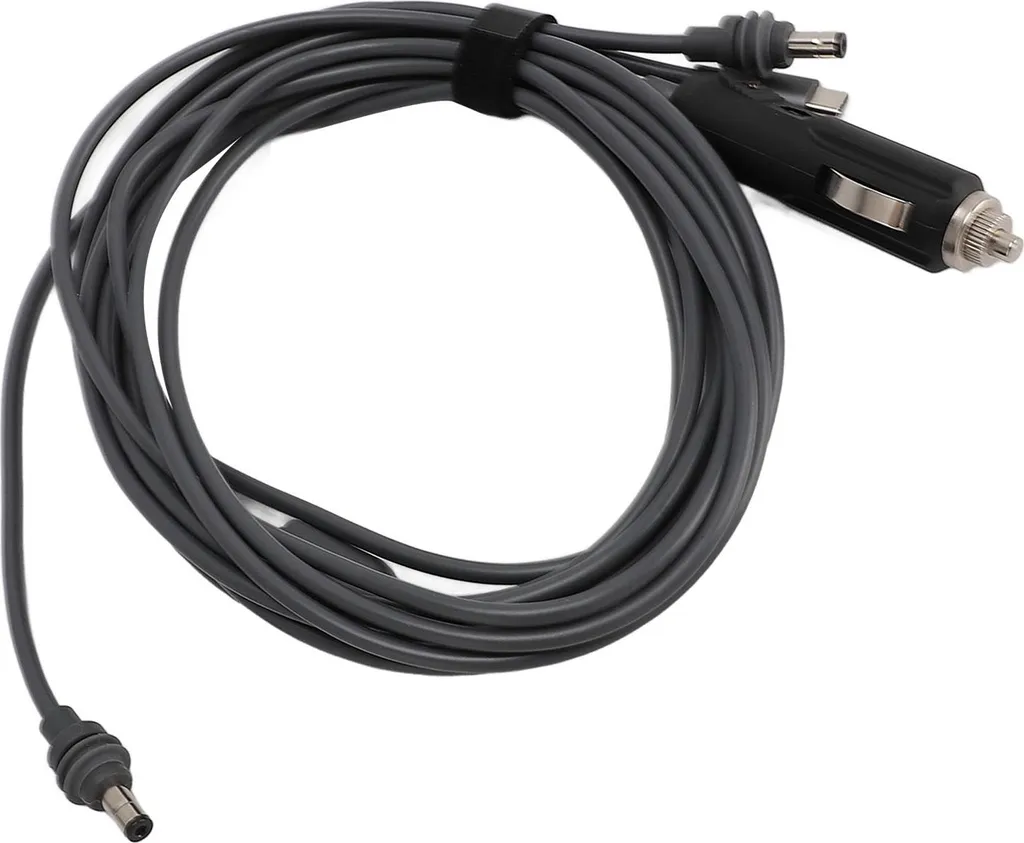 Chargeur de voiture 3 en 1 étanche IP68 avec câble DC et USB-C de 5m