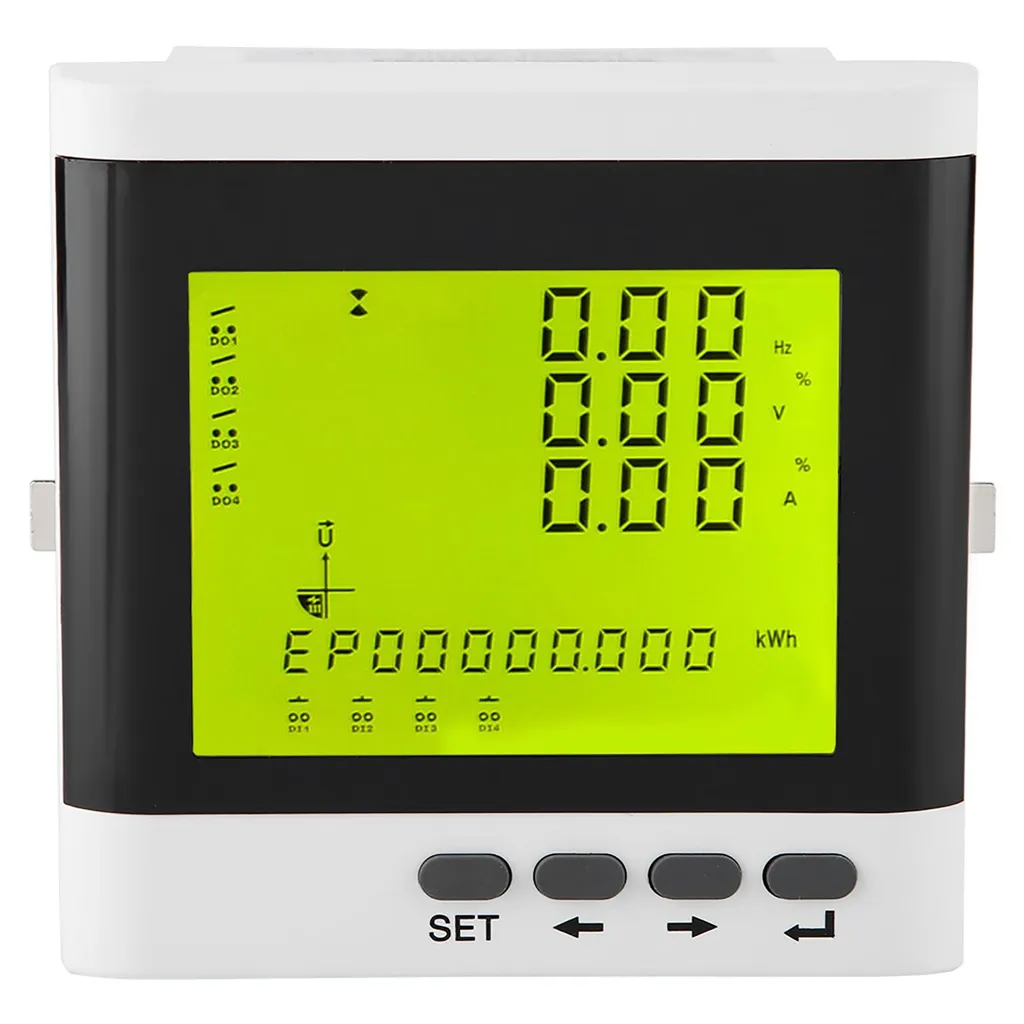 Compteur triphasé programmable à affichage LED et fonctions avancées