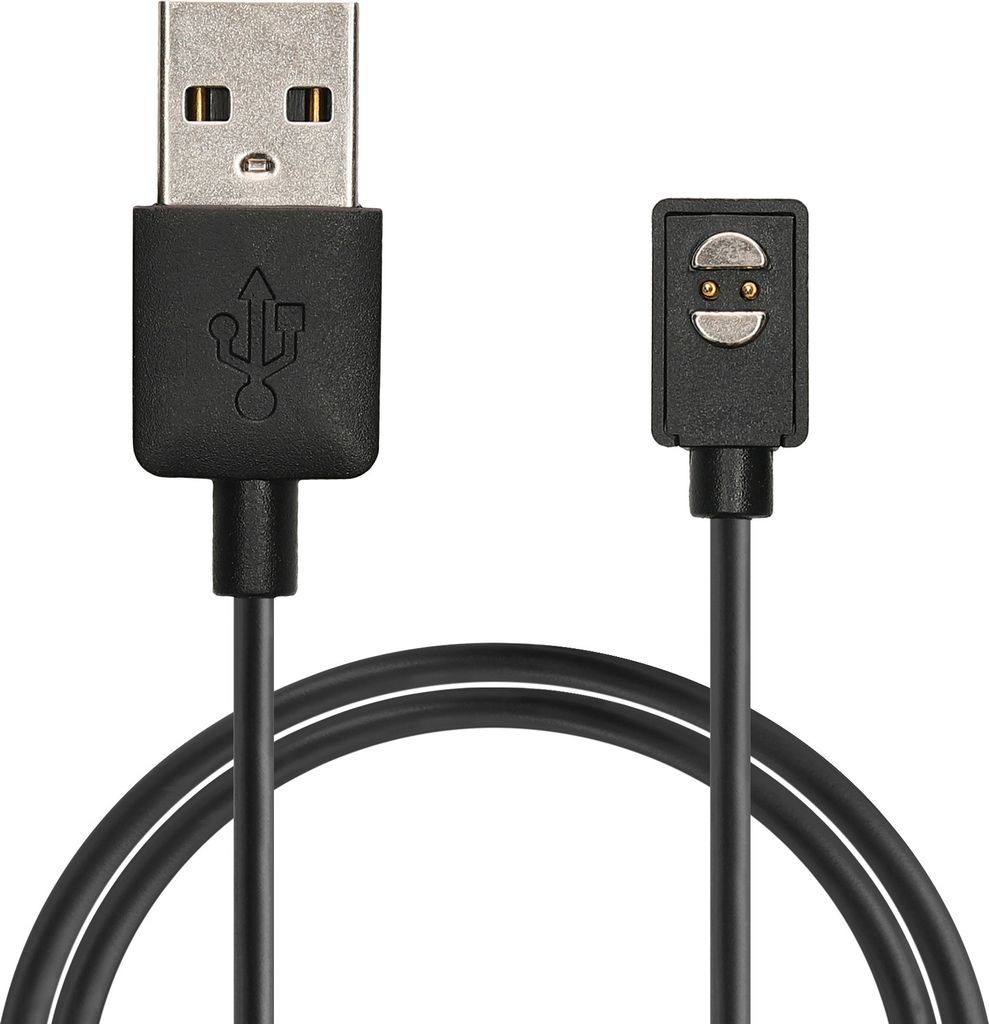 kwmobile USB Kabel Charger kompatibel mit Suunto Wing Ladekabel - Smart Watch Ersatzkabel - Fitnesstracker Aufladekabel in Schwarz
