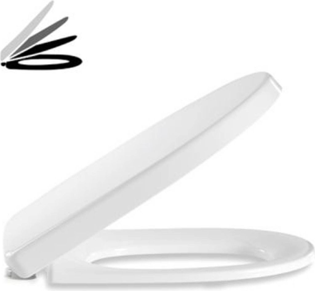 Pressalit Delight WC-Sitz Softclose mit D09999 Edelstahlscharnier Weiß