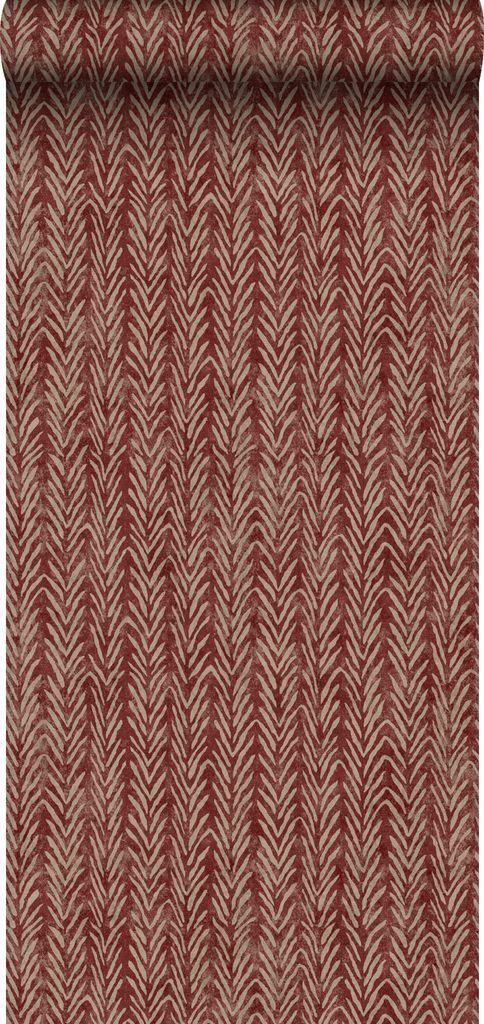 Sanders & Sanders Tapete Zickzack-Motiv Burgunderrot 53 cm x 10 m