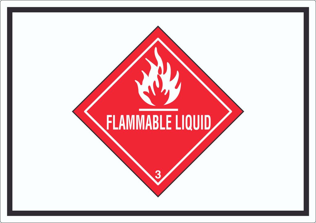 Aufkleber Entzündbare flüssige Symbol Stoffe Flammable Liquid A6 (105x148mm)