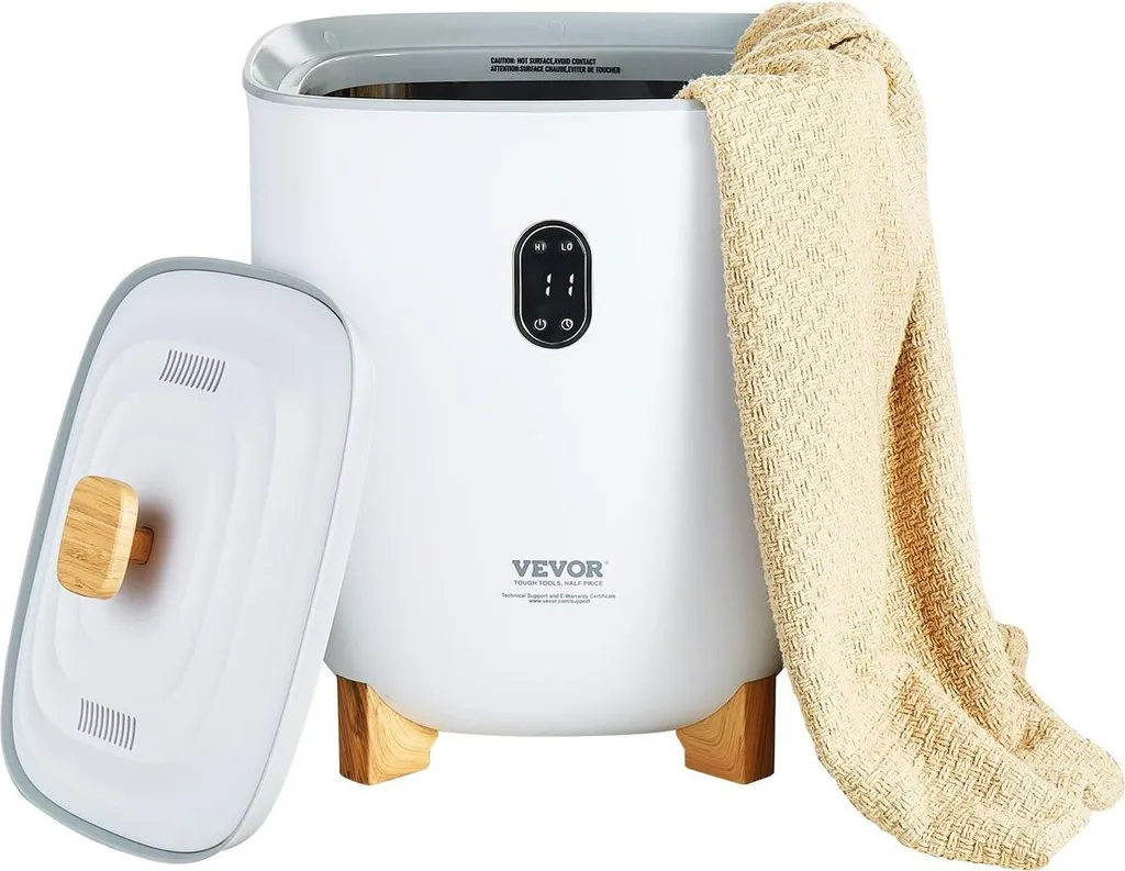 Seau chauffe-serviettes 25L minuterie LED : votre confort après bain