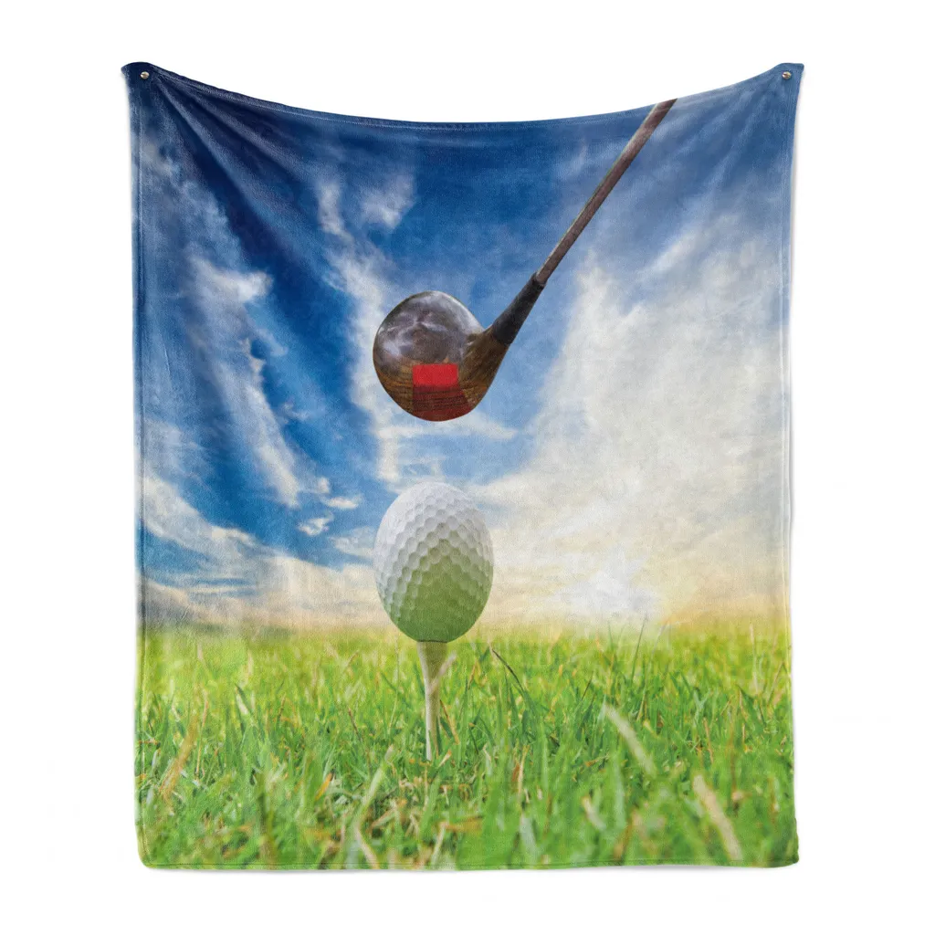 Plaid Flanella ABAKUHAUS Golf 125x175 - Decorazione Casa Sport Chic