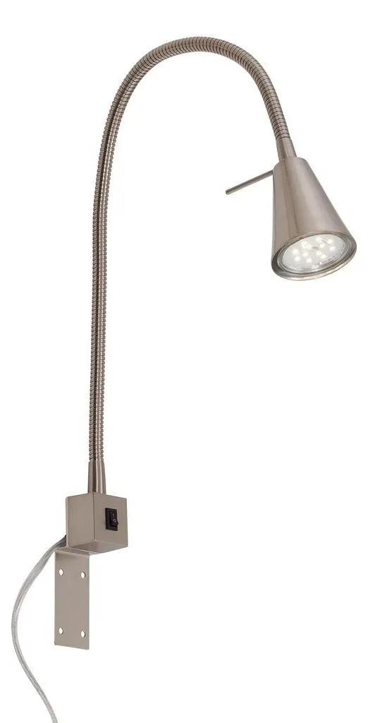 Applique bras flexible design nickel mat LED 400 lumens Briloner Tuso