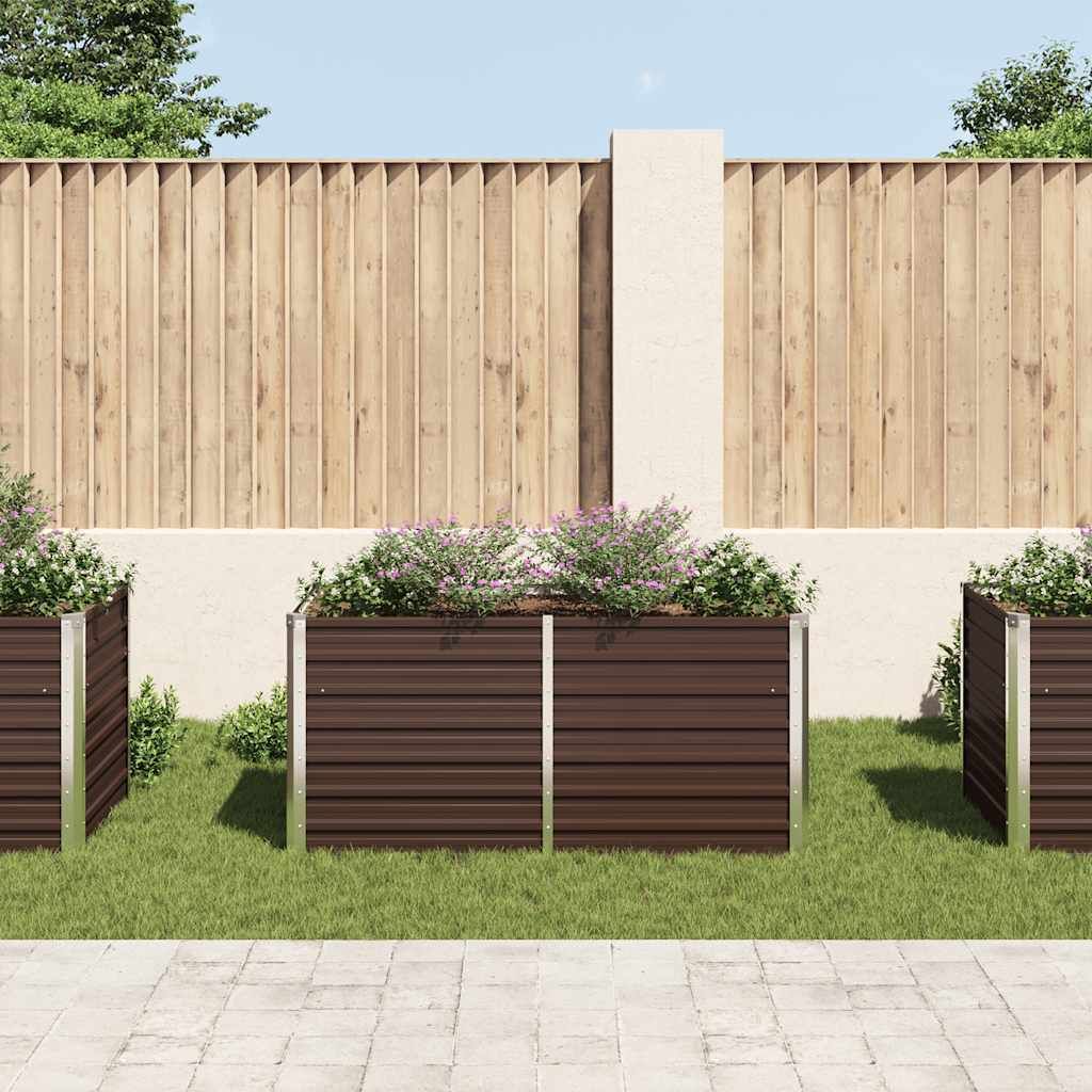 vidaXL Hochbeet Braun 160 x 80 x 77 cm Verzinkter Stahl Produktbild 2