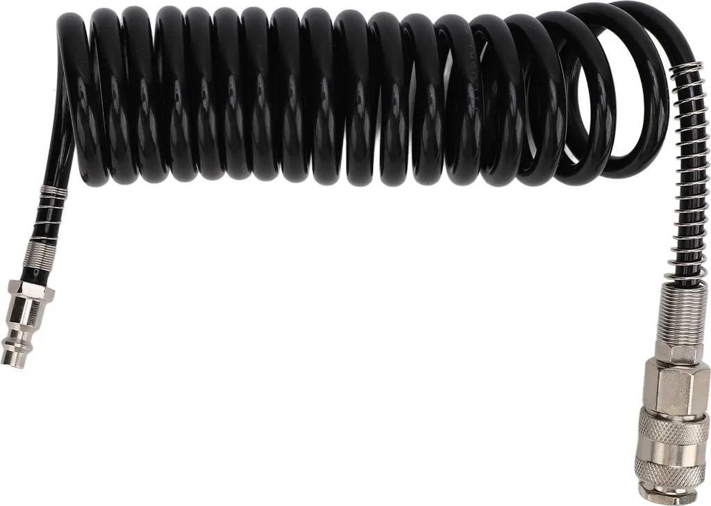 tubo dell'aria retrattile da 3 metri Tubo di prolunga del gonfiatore rinforzato nero resistente all'abrasione con limitatore di curvatura per il compressore