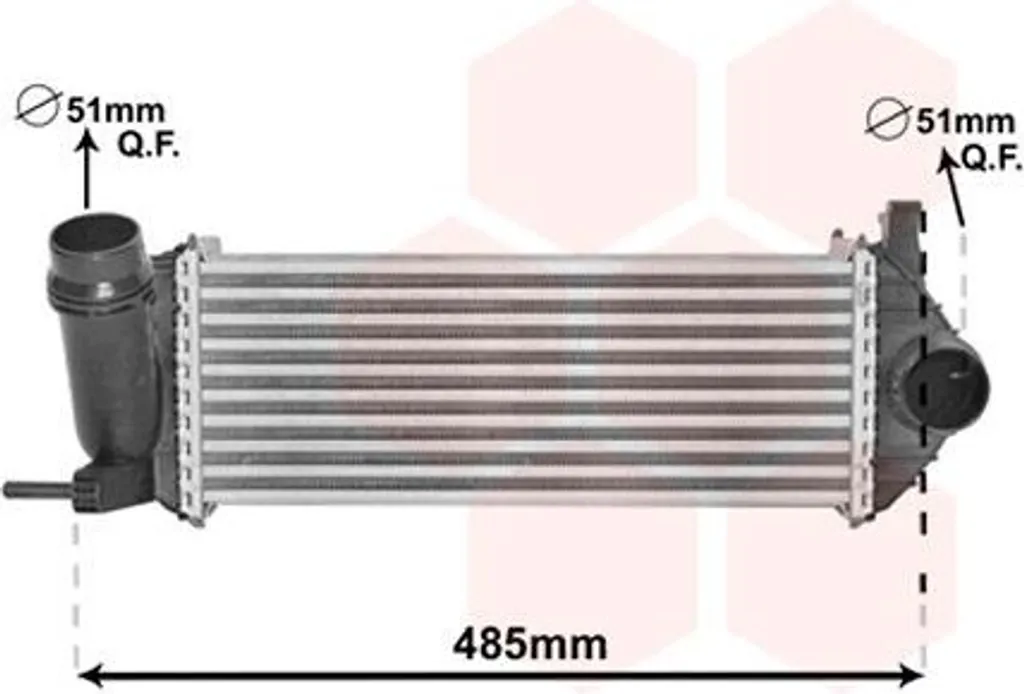 Intercooler Turbo LLK haute efficacité Van Wezel pour Mercedes Citan