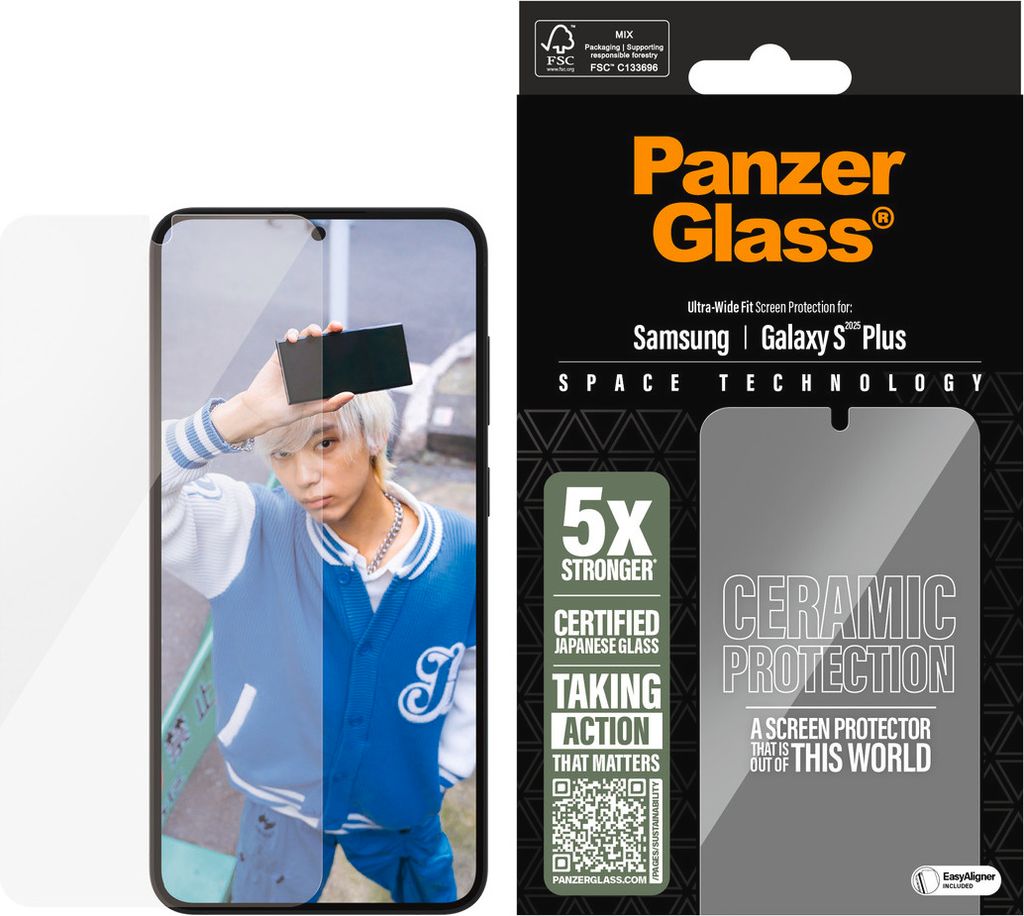 PanzerGlass ® Ceramic Displayschutz Samsung Galaxy S25+ | Produktbild 