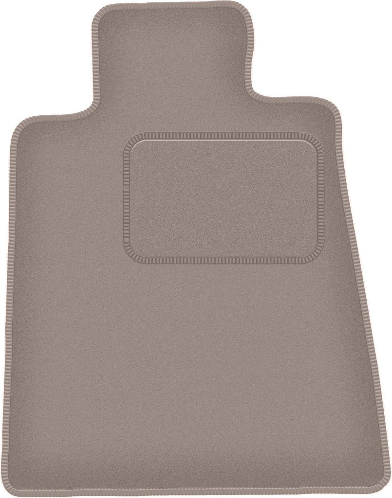 Fahrerfußmatte Velours beige passend für Mercedes C140 / W140 (1992-1999, Coupe) – mit Befestigungen – passgenau