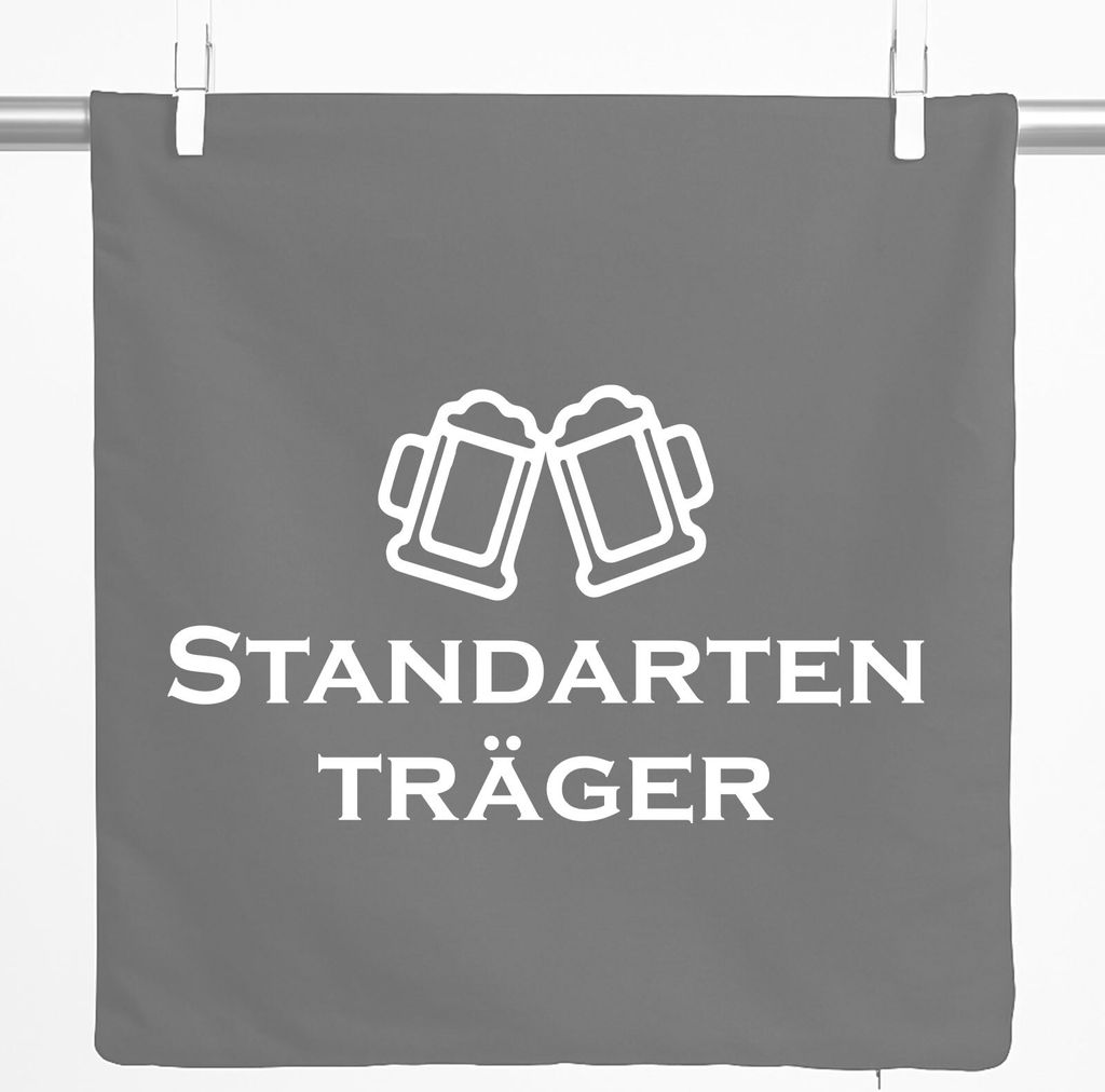 Huuraa Kissenbezug Standartenträger Schützenfest 40x40cm Steel Grey Baumwolle Dekokissenbezug Geschenkidee