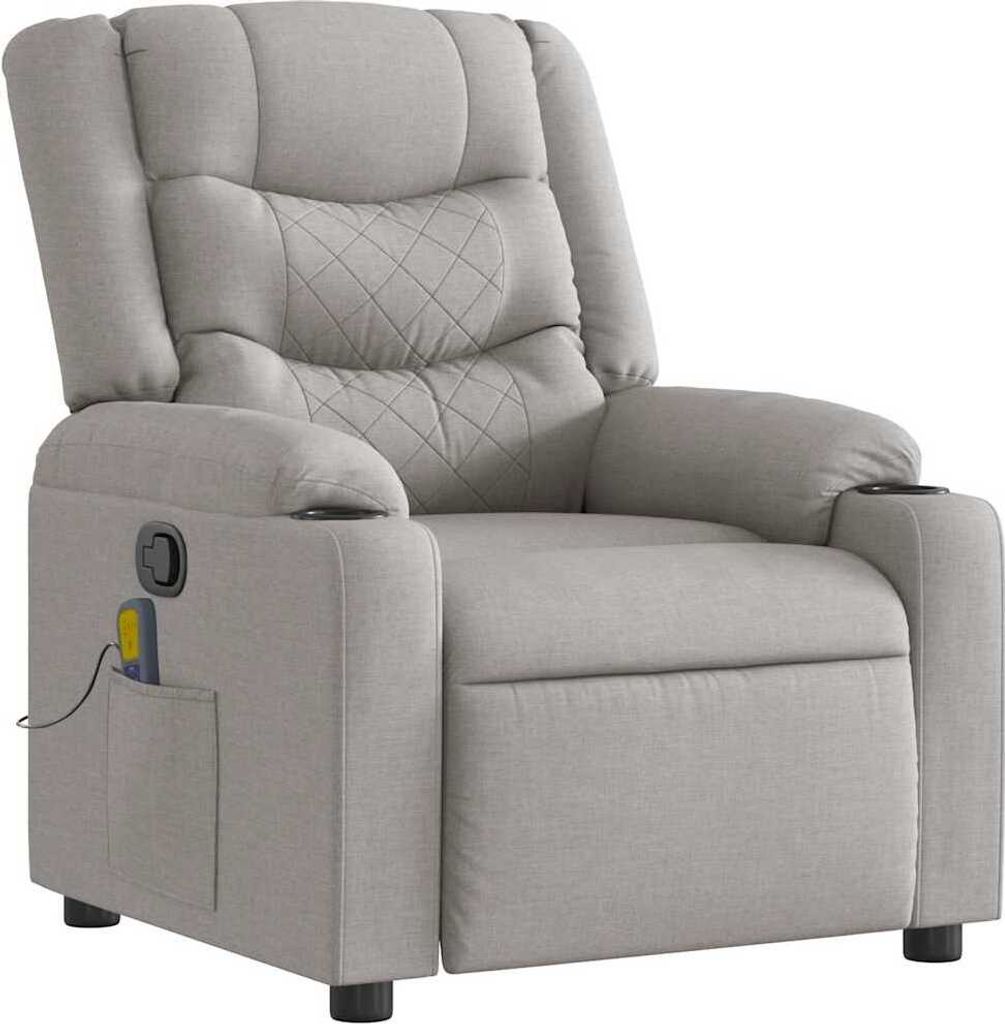 Massagesessel Wolkengrau Stoff