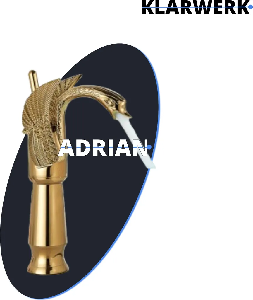 Miscelatore Alto Oro ADRIAN per Hotel e Ristoranti: Inox Design Cigno