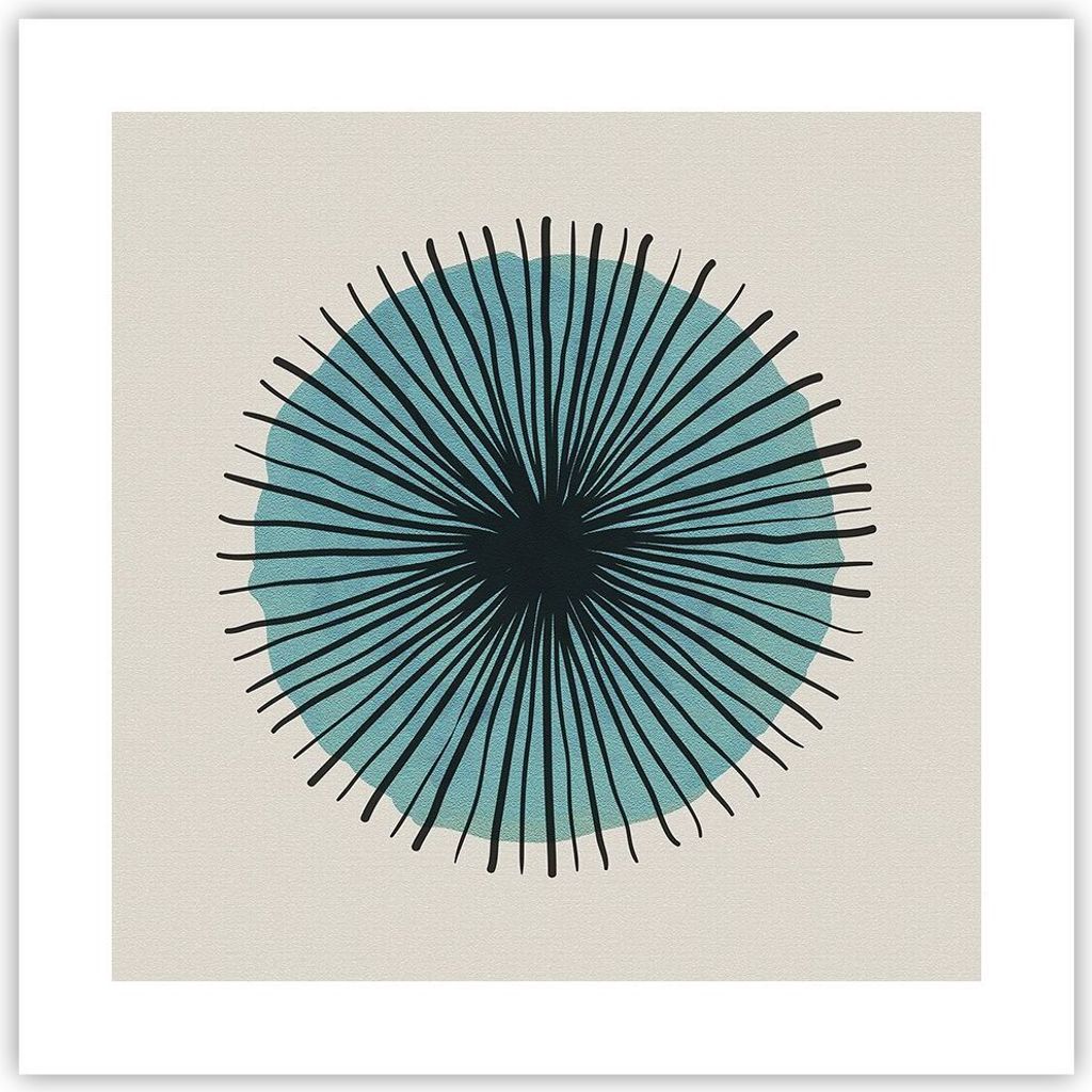 Poster - Poster ohne Rahmen - Auge Abstraktion Modern - 40x40 cm - Wand Bild - Wanddeko - Wandbilder - Kunstposter - Wandposter - Bilder - Kunstdru...