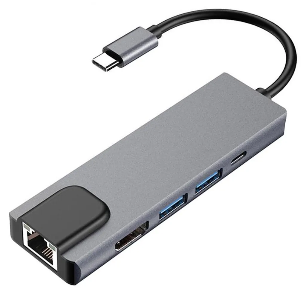 Hub USB-C Ethernet et HDMI 4K avec Alimentation Power Delivery