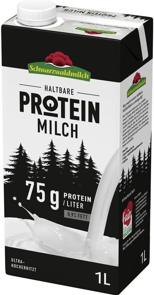 Protein Milch I 75g PROTEIN /LITER I 0,9% Fett I H-Milch Haltbare Proteinmilch