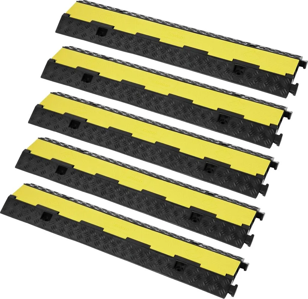 Protège-câbles de sol robuste anti-écrasement 2 voies capacité 5,4 tonnes