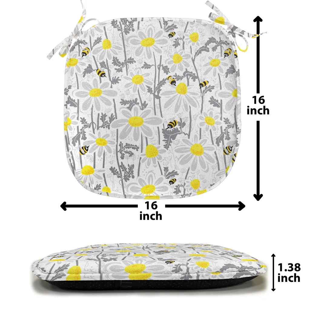 Coussin de Chaise Imperméable Daisy Blatt avec Sangles Lot de 4 Unités - 4