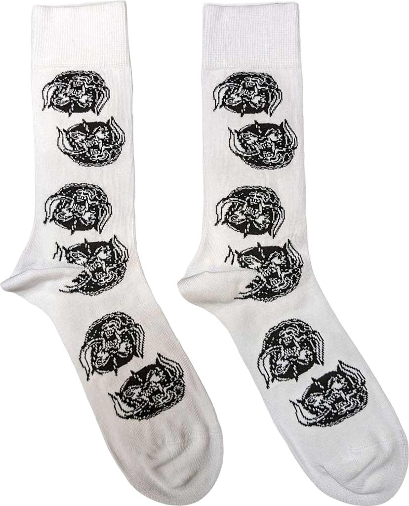 Motorhead - Socken für Herren/Damen Unisex RO10863 (40,5 EU - 45,5 EU) (Weiß/Schwarz)