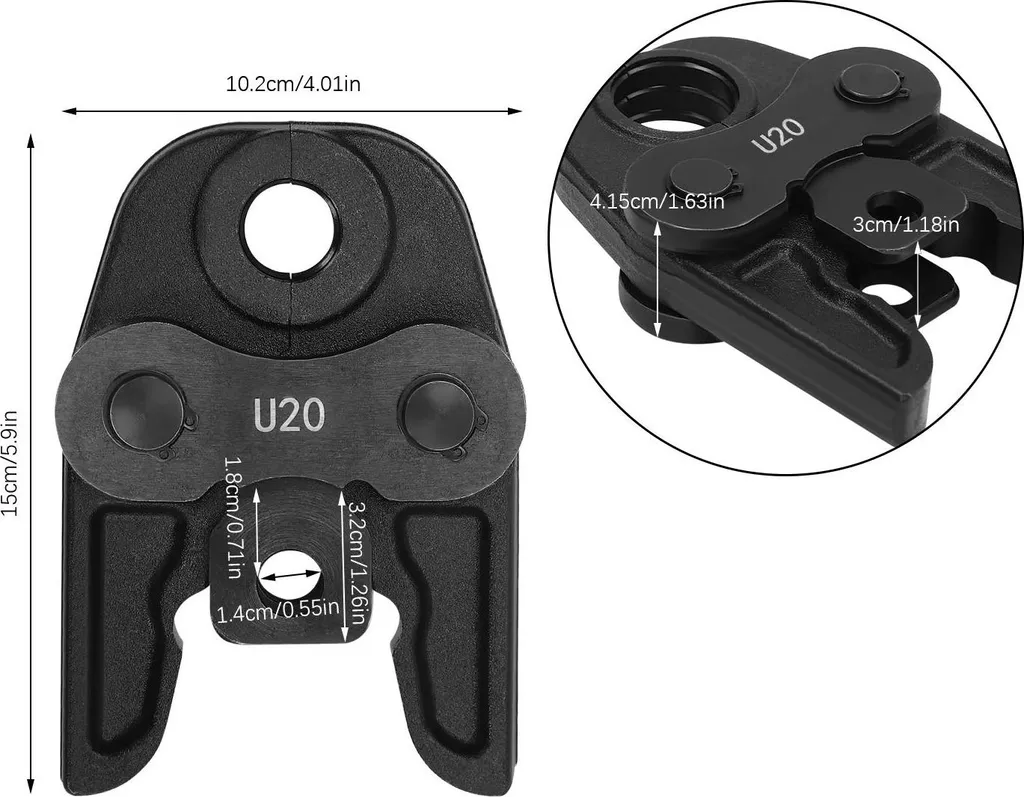 Mâchoire U20 interchangeables 40Cr pour sertissage plomberie gris - 2