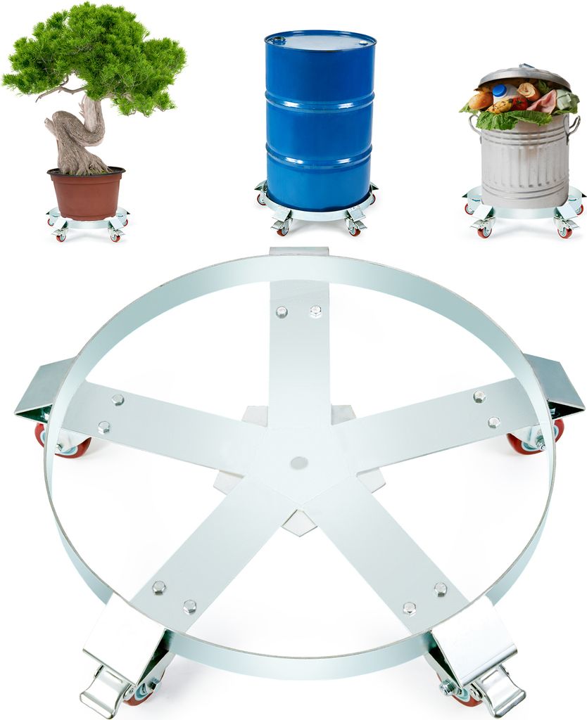 VEVOR wózek transportowy do beczek 250L płyta ze stali Zdjęcie produktu 